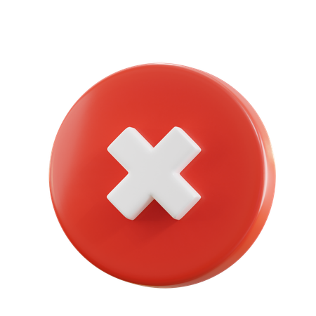 Cross Mark  3D Icon