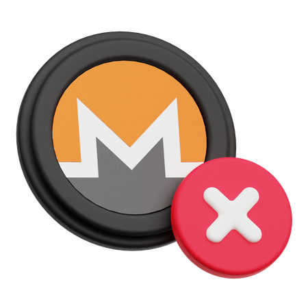 Cross Monero Token  3D Icon