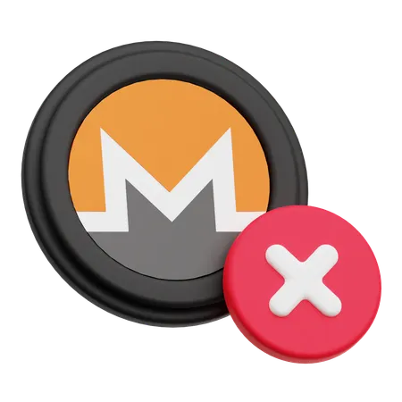Cross Monero Token  3D Icon