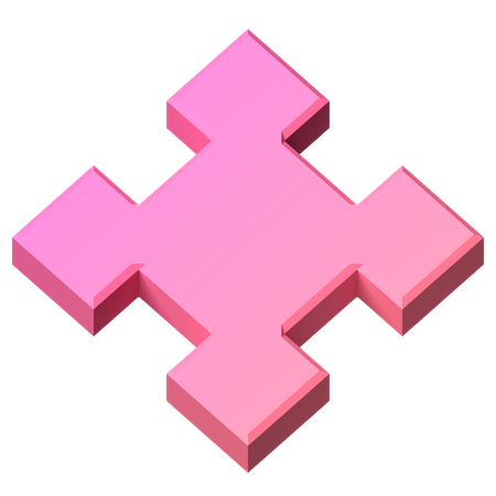 Cross Puzzle Piece  3D Icon