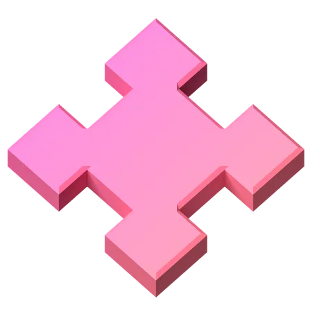 Cross Puzzle Piece  3D Icon