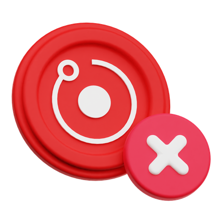 Cross Render Token  3D Icon