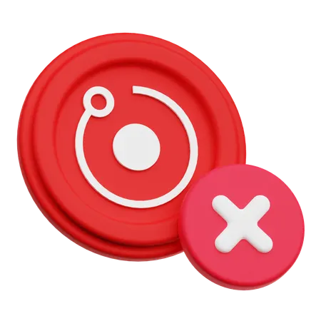 Cross Render Token  3D Icon