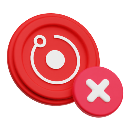 Cross Render Token  3D Icon