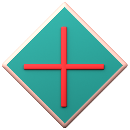 Cross Road  3D Icon