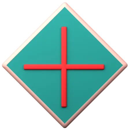 Cross Road  3D Icon