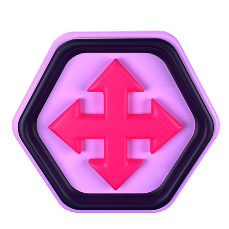 Cross Road  3D Icon