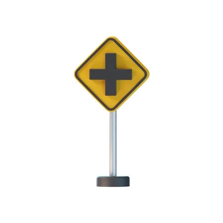 Cross Road 3D Icon
