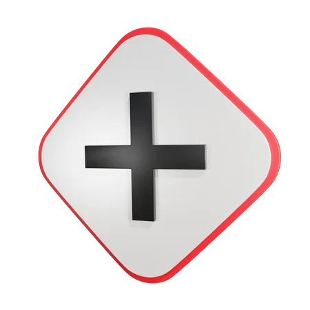 Cross Road Intersection  3D Icon