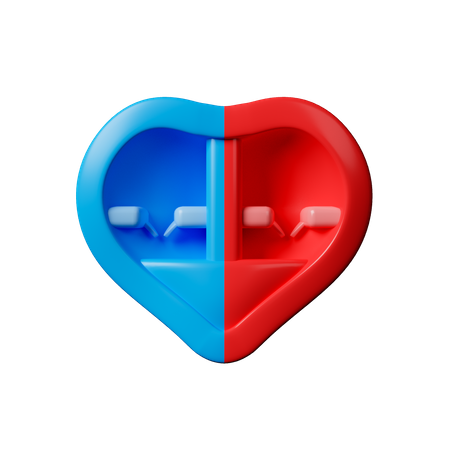 Cross Section Heart  3D Icon