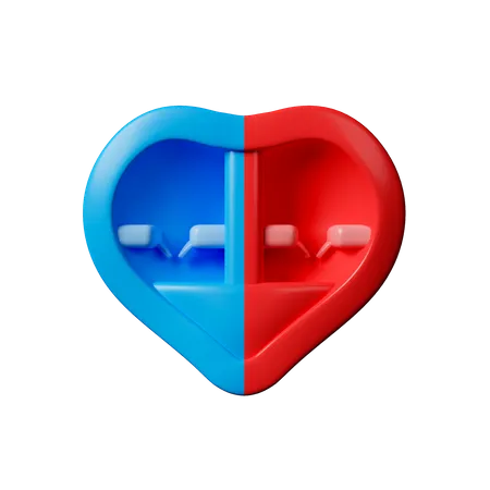 Cross Section Heart  3D Icon