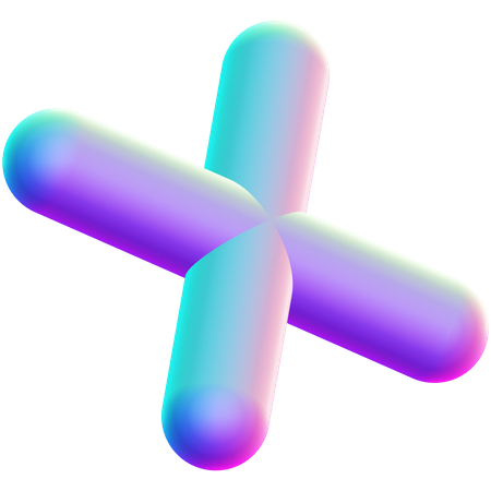 Cross Shape  3D Icon