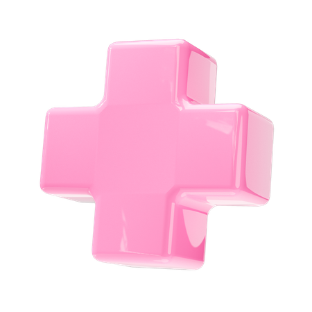 Cross Shape  3D Icon