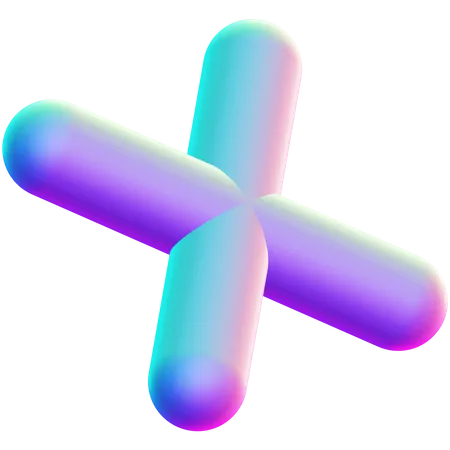Cross Shape  3D Icon