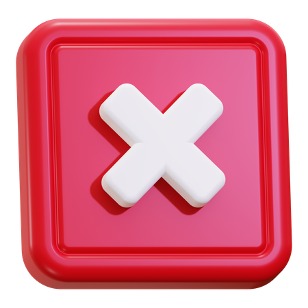 Cross sign  3D Icon