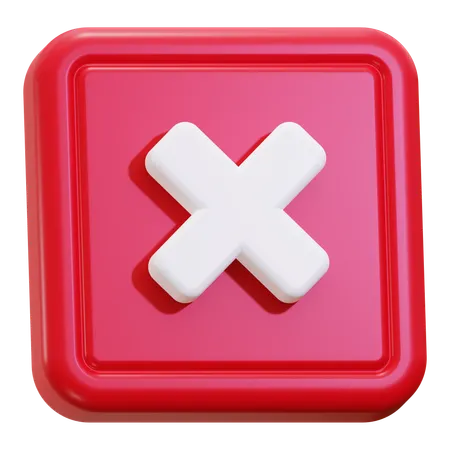Cross sign  3D Icon