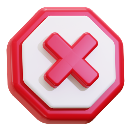 Cross sign  3D Icon