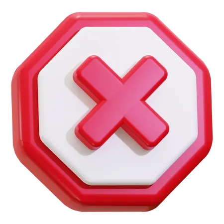 Cross sign  3D Icon