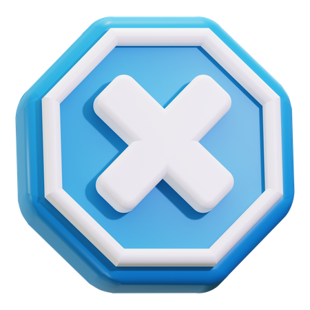 Cross sign  3D Icon
