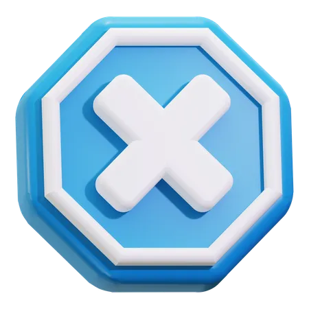 Cross sign  3D Icon