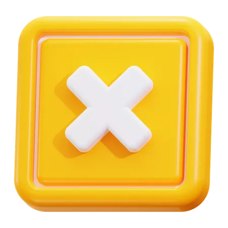 Cross sign  3D Icon