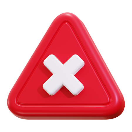 Cross sign  3D Icon