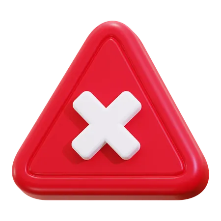 Cross sign  3D Icon