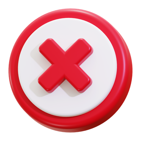 Cross sign  3D Icon