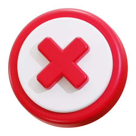 Cross sign  3D Icon