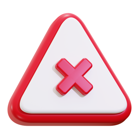 Cross sign  3D Icon