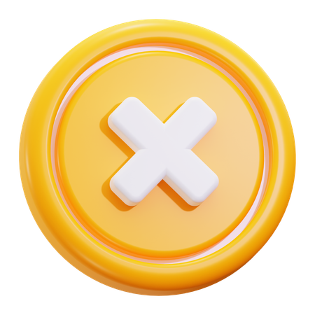 Cross sign  3D Icon