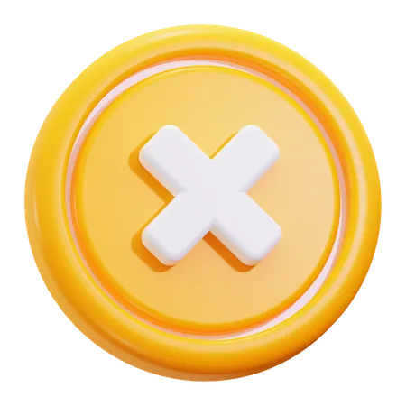 Cross sign  3D Icon