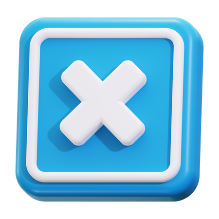 Cross sign  3D Icon