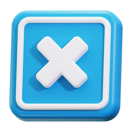 Cross sign  3D Icon