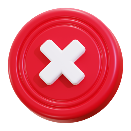 Cross sign  3D Icon