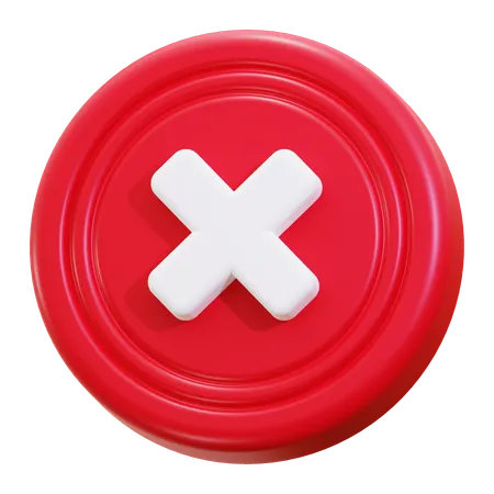 Cross sign  3D Icon