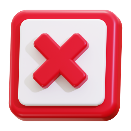 Cross sign  3D Icon