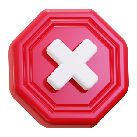 Cross sign  3D Icon