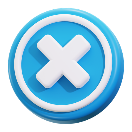 Cross sign  3D Icon