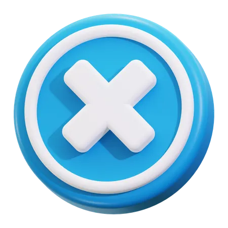 Cross sign  3D Icon