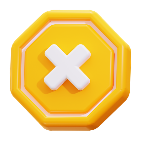 Cross sign  3D Icon