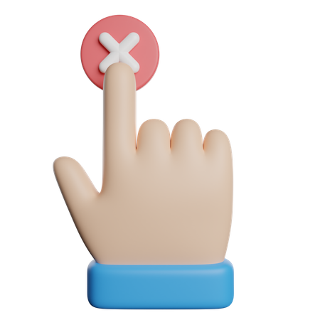Cross Tap Gesture  3D Icon