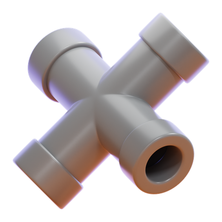CROSS TEE PIPE  3D Icon