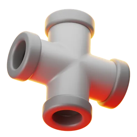 CROSS TEE PIPE  3D Icon