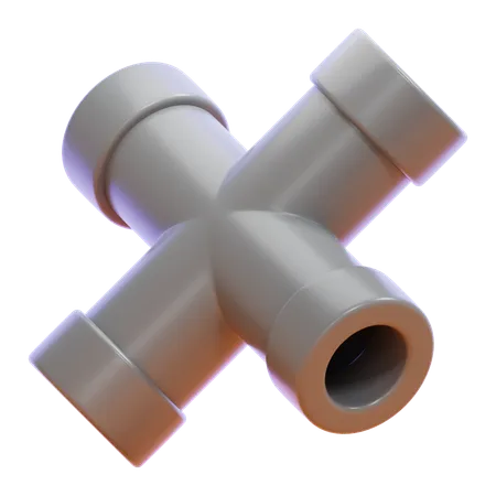 CROSS TEE PIPE  3D Icon