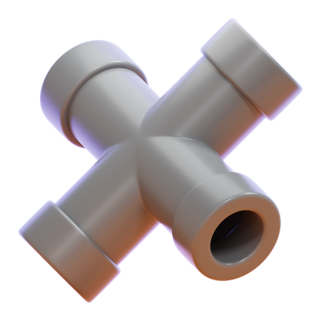 CROSS TEE PIPE  3D Icon