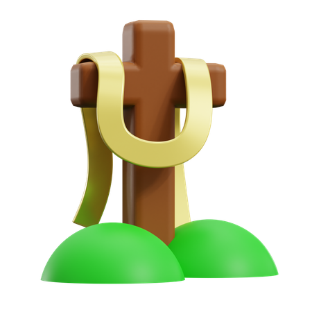 Cross with Shawl  3D Icon
