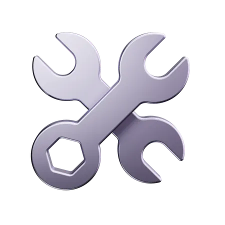 Cross Wrench  3D Icon