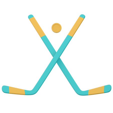 Crosse de hockey  3D Icon