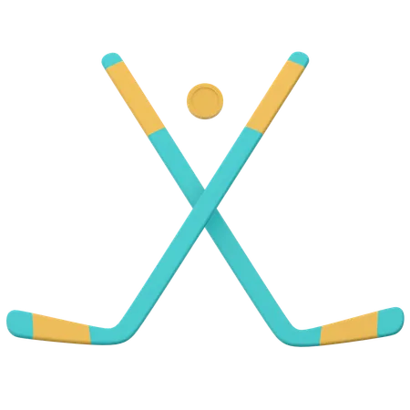 Crosse de hockey  3D Icon